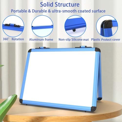 4 Sided Foldable Whiteboards Calendar, 17"x13" Desktop Whiteboard, Integrating with Monthly and Weekly Planner, Multi-Functional Whiteboard Suitable for Home, School and Office. - Image 4
