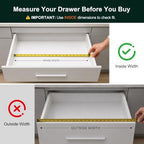 2-Piece Bamboo Silverware Organizer, Expandable Kitchen Drawer Organizer for Cutlery and Utensils, Multifunction Adjustable Bamboo Wood Cutlery Tray in Drawer for Flatware, (Natural) - Image 3