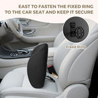 BEBAS Ergonomic Memory Foam Lumbar Support Pillow for Car, Black - Image 3