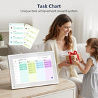 Digital Calendar, 10.1 Inch Smart Electronic Desk Calendar & Chore Chart, Touchscreen Interactive Display for Family Schedules with Meal Planner & Picture Frame & Lists - Image 3