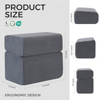Ganondorf Foot Rest for Under Desk at Work Adjustable Foot Rest Under Desk Ergonomic Foot Stools for Under Office Desk Leg Pillow for Underdesk Footrest with Washable Cover, Grey - Image 3