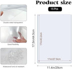 11" x 17" Hard Plastic Sheet Protectors, Menu Rigid Print Protectors, Clear Certificate Waterproof Protectors, Paper Sleeves Photo Plastic Sleeves Document Holder, Birth Certificate Protector(15 Pack) - Image 2