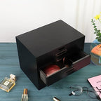 Small Wooden Drawers Wooden Box with Drawer Black - Image 5
