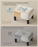 SONGMICS Foot Stool, Small Velvet Ottoman with Thick Cushion - Image 4