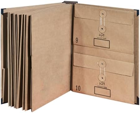 Expandable Important Document Organizer with Labeled Pockets by KeenMarkHome