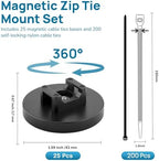 225-Pc Magnetic Cable Ties Set,Magnetic Zip Tie Mounts & Cable Ties - Image 3