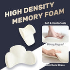 Coverado Lumbar Support and Car Neck Pillow, Ergonomic Memory Foam Desk Chair Cushion and Headrest Pillow for Car Office Chair, Sciatica & Neck & Tailbone Cushion - Image 2