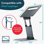 Lifelong Aluminum Adjustable Laptop Stand, Extra Tall 20" Riser, Grey - Image 4