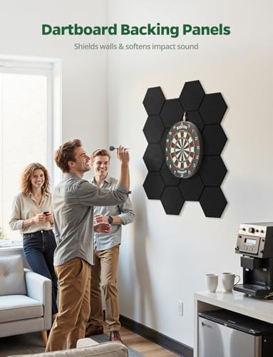 Large Bulletin Board 12" x 10", 12 Pack Blcak Cork Boards for Walls, Self-Adhesive Hexagon Felt Pushpins Wall Tiles, Display for Messages, DIY Notice, Photo Decorations, Classroom, Office, Bedroom - Image 6