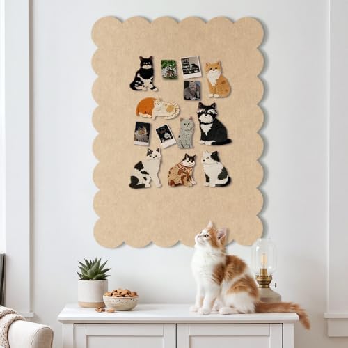 Scalloped Bulletin Board 40x30 inches, Decorative Felt Pin Board for Wall - Image 6