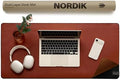 Nordik Felt and Leather Desk Mat - Dual Layer Emberwood Brown 35 x 17 in by NordikByDesign