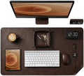 LL LEATHER LOVERS Leather Desk Mat, 12.5" x 30" Dark Brown, Desk Mouse Pads on Top of Desks, Non Slip Top Grain Leather Desk Blotter, Laptop Desk Mat, Desk Writing Pad for Office and Home by LLLEATHERLOVERS