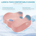 BlissTrends Thick Seat Cushion for Office Chair & Car Seat, XL, Pink - Image 3