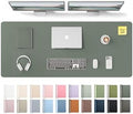 YSAGi Leather Desk Pad Protector, Office Desk Mat, Large Mouse Pad, Non-Slip PU Leather Desk Blotter, Laptop Desk Pad, Waterproof Desk Writing Pad for Office and Home (Dark Green,55" x 17.2") by YSAGi
