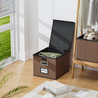 File Organizer Box with Lids, Collapsible File Folder Organizer - Image 4