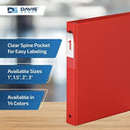 Premium Economy 3-Ring Binder, Spine Label, 1" Round Rings, Red, 6 Pack - Image 4
