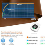 Heated Desk Pad Mouse Pad - Heated Desk Mat - Warm Desk Pad - 3 Levels Heating & 4 Hours Auto Shut-Off, PU Leather Mouse Pad - 31.5 x 13 inch (Brown) - Image 4