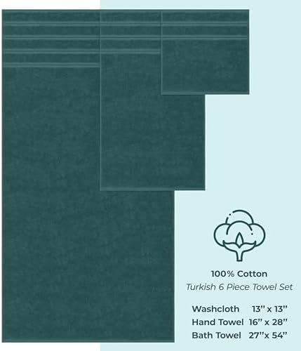 American Soft Linen 100% Cotton Luxury Turkish Towels, 6 Piece Towel Set - Image 4