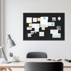 DAHAPYBOO Cork Board with Linen Black,Bulletin Board 36"x24" - Image 6