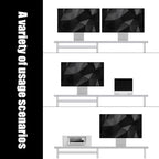 FENSULN Dual‑Tier Monitor Stand for Minimalist Wooden and Metal Riser Shelf Desktop Stands Organizer with Underneath Storage for Dual Monitors, Laptops, Home Office Aesthetic Brown - Image 5