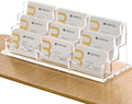 SANRUI Acrylic Business Card Holder, Clear Desk Card Organizer Stand 9 Slot by SANRUI