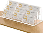SANRUI Acrylic Business Card Holder, Clear Desk Card Organizer Stand 9 Slot by SANRUI