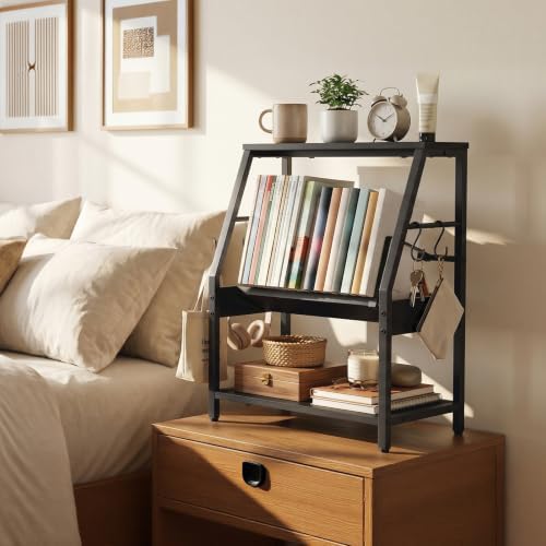 HOOBRO Desktop Bookshelf, 3-Tier Desk Organizer Shelf, Small Office Shelves - Image 2