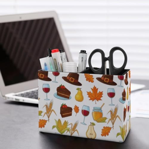 Supply Organizer Cowboy Hat Honey Corn Strawberry Pears Cake Wheat Multi‑Compartment Compact Baskets,Art‑Craft with Standard Desk‑Size - Image 3