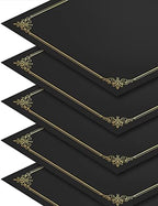 GNL Certificate Holders - 50 Packs Black Diploma Holders, Certificate Covers with Gold Foil Border, for Letter Size 8.5 x 11 Certificate Paper, Award, Graduation, Documents - Image 2