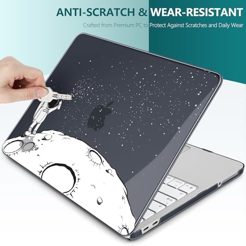 DONGKE Compatible with MacBook Neo 13 Inch Case 2026 A3404 A18 Pro chip & Touch ID, Plastic Hard Shell with Keyboard Cover, Screen Protector & Dust Plugs, Astronaut - Image 6