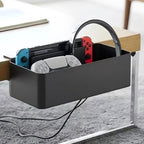 No Drill Desk Side Storage,Hanging Organizer,Clamp on Table Basket,Minimalist,Metal material,To Store Office Accessories, Gaming Devices,Storage for Office & Home,Black by Unknown