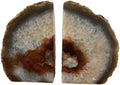 JIC Gem Natural Agate Geode Bookends Anti-Slip Rubber Bumpers 1 Pair 3-4Lbs by JICGem%C2%AE
