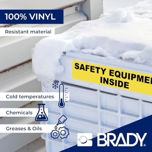 Brady Authentic (M5C-1500-595-OR-BK) All-Weather Vinyl Labels 1.5 in W x 25ft Black on Orange. for use with BMP51, M510, and M511 Label Printers. - Image 3