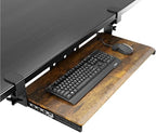 AX WABER Keyboard Tray Under Desk Pull Out with Extra Sturdy C Clamp Mount System, 27.3 (32.5 inch Including Clamps) x 11 Inch Slide-Out Platform Computer Drawer for Typing Vintage AX01WG02 - Image 2