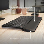 CHERRY PALMREST Ergo, Extra-Wide Ergonomic Wrist Rest, Compatible with Any Keyboard, Extendable Feet, 3 Different Tilt Angles, Comfortable, Non-Slip Bottom, Black - Image 6