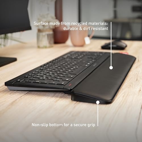 CHERRY PALMREST Ergo, Extra-Wide Ergonomic Wrist Rest, Compatible with Any Keyboard, Extendable Feet, 3 Different Tilt Angles, Comfortable, Non-Slip Bottom, Black - Image 6