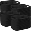 4 Pack Storage Baskets for Organizing, 13''Lx11''Wx8''H Woven Baskets for Storage Toys, Towels, Books, and Clothes, Cotton Rope Basket for Shelves with Handle by Unknown