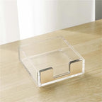 3Pcs Sticky Notes Memo Pad Holder Dispenser Rose Gold with Acrylic Clear Desk Supplies Organizer Accessories Office Notepad Holder(Gold) - Image 2