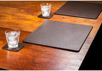 Dacasso Chocolate Brown Leather 17" x 14" Luxury Conference Table Pad - Leather Desk Blotter for Writing - Executive Desk Surface Protector - Image 4