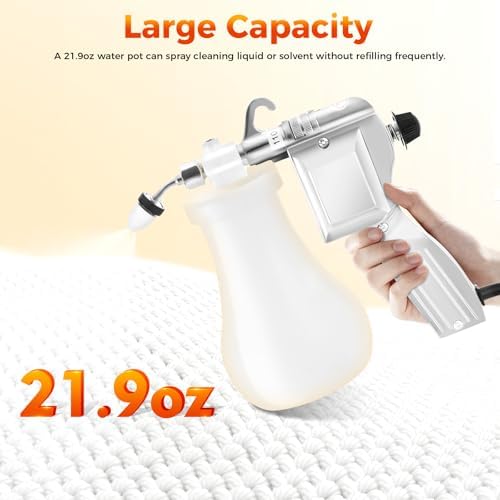 Textile Spot Cleaning Gun, 60W Electric Fabric Spot Cleaner Machine with 0.65L Liquid Pot & Adjustable Spray Nozzle, Ink Stain Remover Gun for Screen Printing Clothing Stain Removal Cleaning Work - Image 5