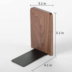 muso wood Walnut Book Ends for Shelves, 2 Pairs - Image 6