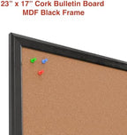 Staples Cork Bulletin Board, Black Frame, 2x1.5 Feet, Compact - Image 2