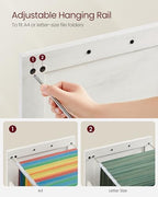 VASAGLE File Cabinet with 3 Drawers, Printer Stand, Fit A4 Letter Size - Image 5