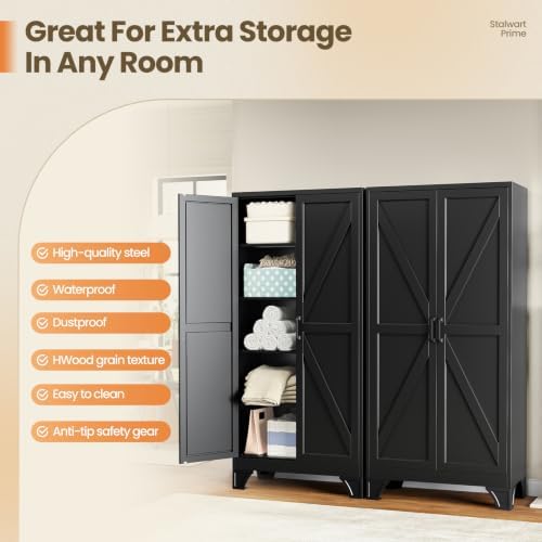 Yizosh 71" H Tall Metal Kitchen Pantry Storage Cabinets Cupboard - Image 7
