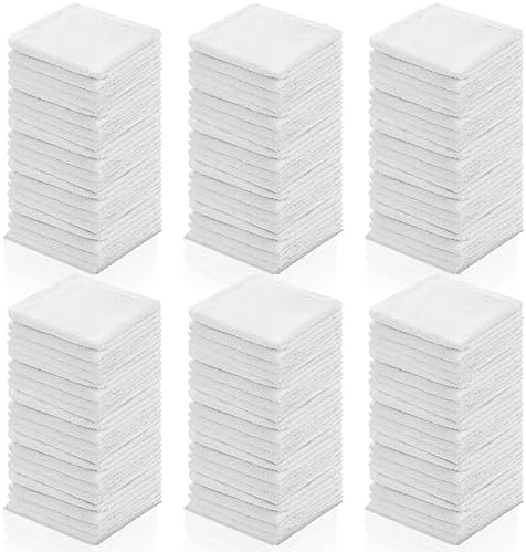 Oudain 200 Pcs White Cleaning Cloths Bulk Reusable Cleaning Rags by Oudain