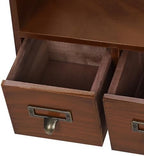 3-Drawer Desktop Organizing Cabinet, Pine Wood Countertop Drawers Storage Box, Vintage Desk Organizer Chest for Bills,Office & Home Supplies,Cosmetics,Seals-No Assembly Required - Image 6