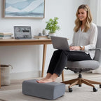 Ganondorf Foot Rest for Under Desk at Work Adjustable Foot Rest Under Desk Ergonomic Foot Stools for Under Office Desk Leg Pillow for Underdesk Footrest with Washable Cover, Grey - Image 4
