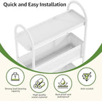 KINGRACK 4 Tier Slim Rolling Cart with Drawer, Metal Utility Storage Cart - Image 5