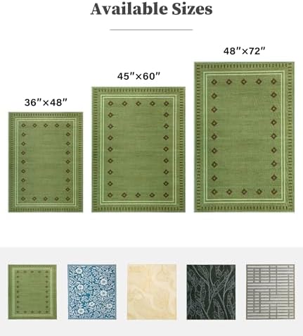 chakme Office Chair Mat for Hardwood Floor, 60"x45" Easy Glide Computer Desk Mat Protector for Rolling Chair Under Desk Rug Nonslip Backing, Machine Wash, (Southwestern Sage - Image 2