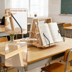 Bamboo Medical Coding Book Stands, Two-Sided 360 Rotating Books Holder - Image 5
